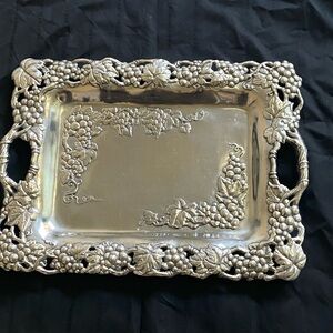 Vintage Beautiful Grape Metal Tray Grape Metal Tray
By Arthur Court Designs